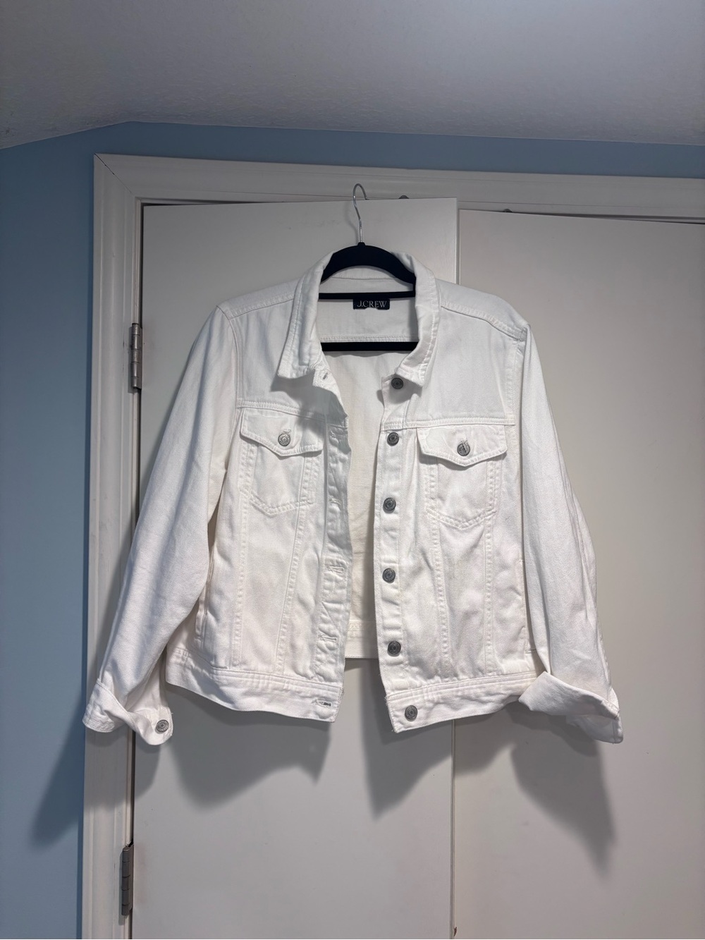 J. Crew White Denim Jean Jacket